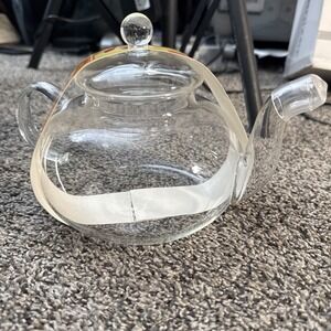 SPOT HAND BLOWN BOROSILLICATE GLASS TEAPOT (no Tea)